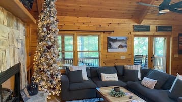 TV, fireplace, video games