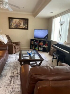 Smart TV, fireplace