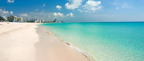 Sun-loungers, beach towels