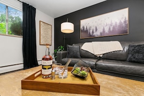 Condo, Multiple Beds, Patio, Garden View (220 Peterson St Unit 1) | Living area | 50-inch flat-screen TV with digital channels
