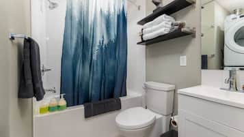 Hair dryer, towels