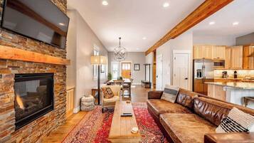 TV, fireplace, video games, offices