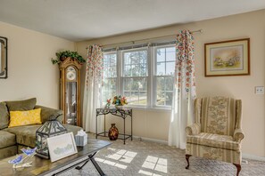 TV, fireplace, video games, books
