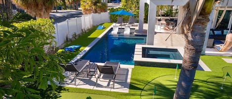 A heated pool