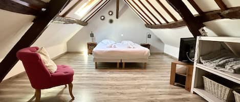 2 bedrooms, iron/ironing board, travel cot, WiFi