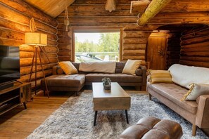 TV, fireplace, stereo - The Airstrip / Custom Hot Tub (Talkeetna)