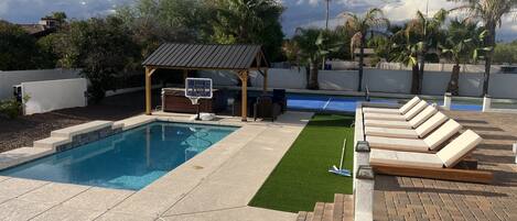 屋外プール、温水プール