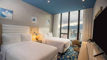 Deluxe Room, 2 Double Beds, Non Smoking | Premium bedding, down comforters, desk, laptop workspace