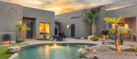 A heated pool