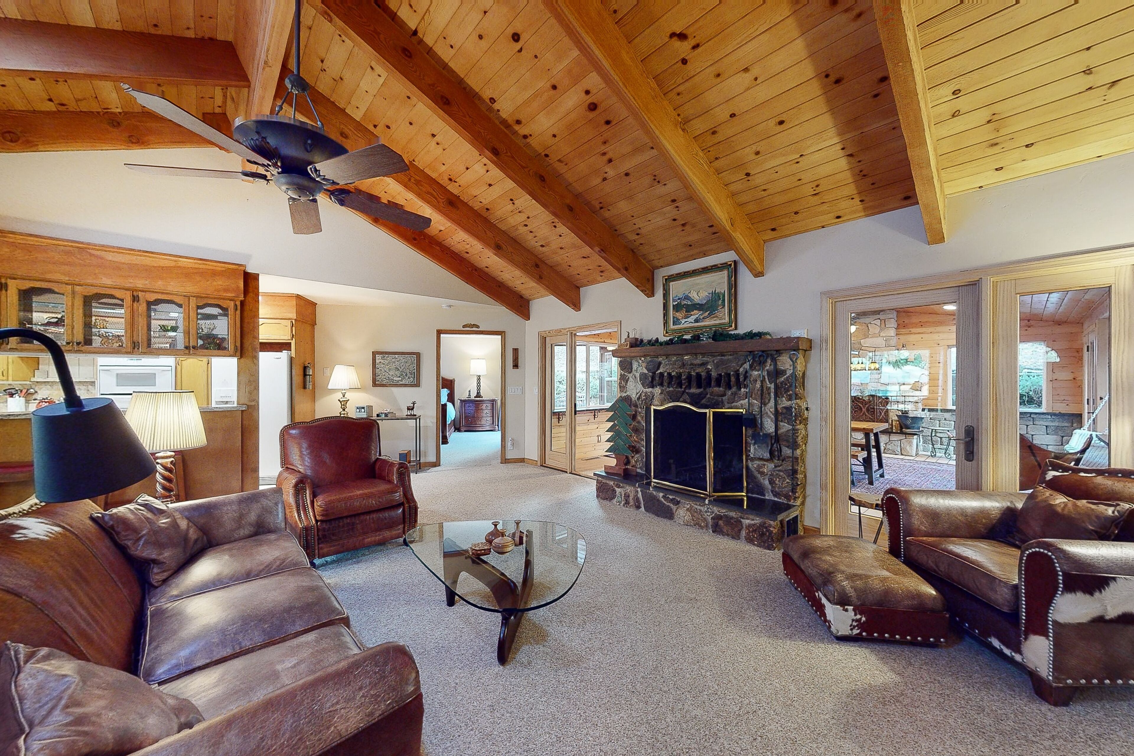 Charming Mountain-view Home with Fireplace, Patio, Central AC, & Washer/Dryer