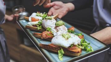 Daily cooked-to-order breakfast for a fee