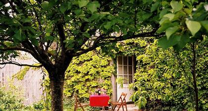 Fabulous gite with pool, orchard and in village with bar, baker & shops