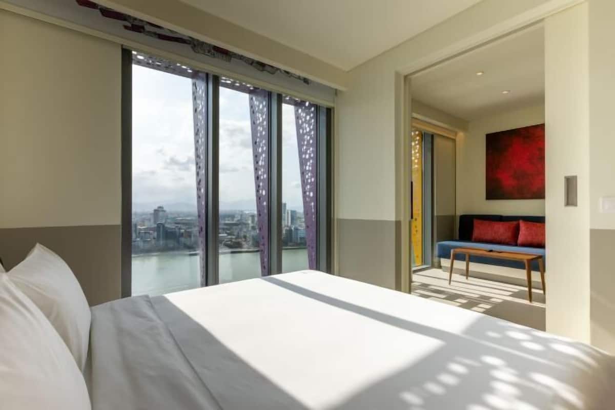 Premium bedding, down comforters, Select Comfort beds, minibar