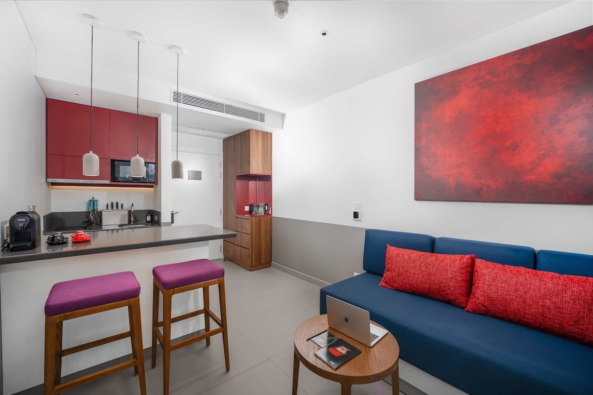 Mini-fridge, eco-friendly cleaning products, reusable coffee/tea filters