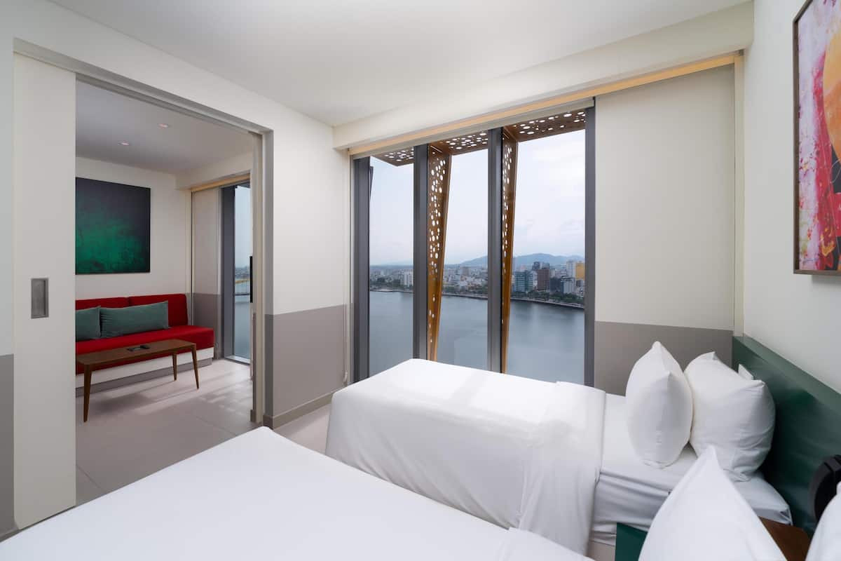 Luxury Suite, 2 Single Beds, River View | View from room