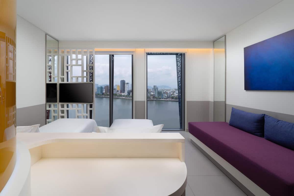 Deluxe Room, 2 Single Beds, River View | View from room