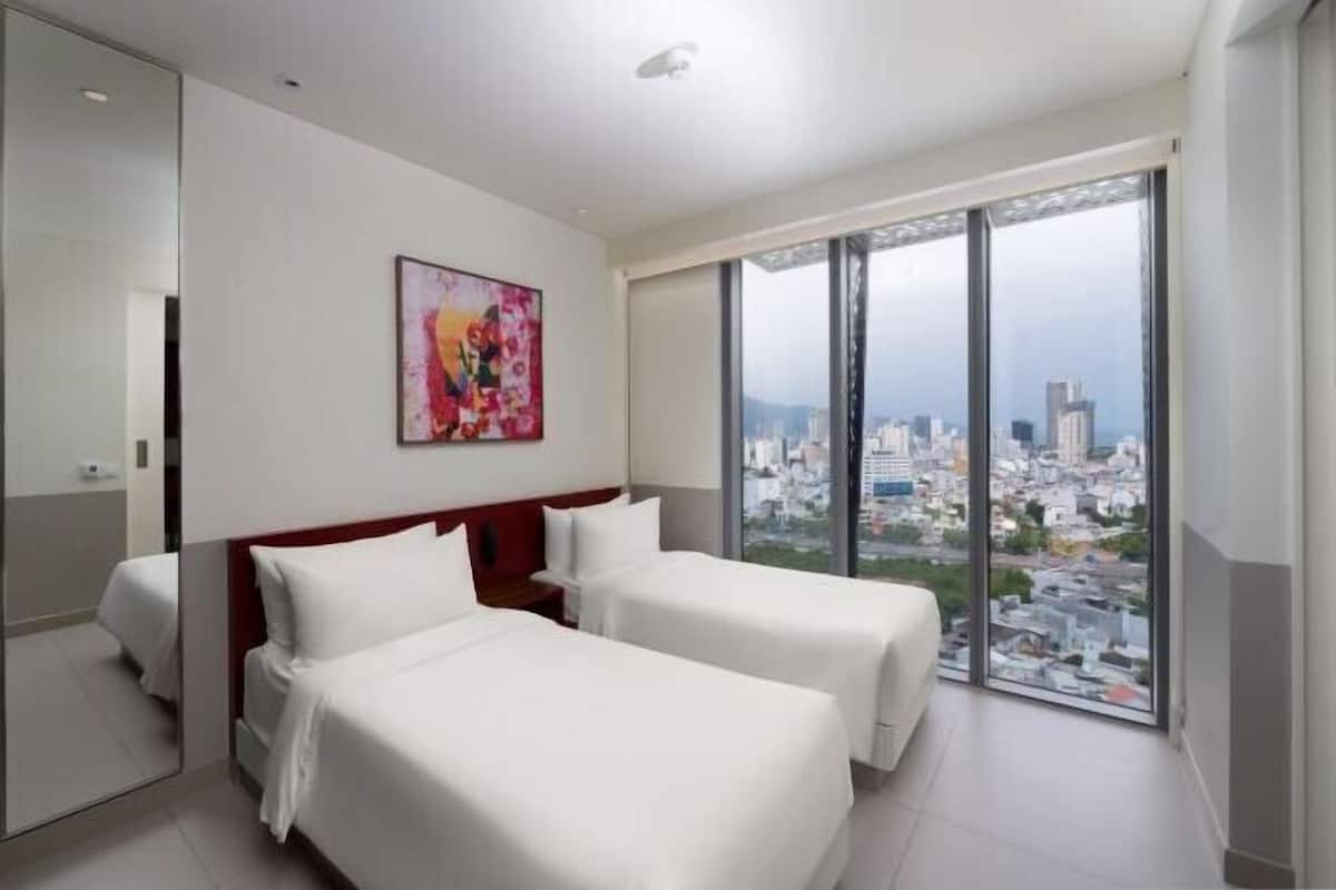 Premium bedding, down comforters, Select Comfort beds, minibar
