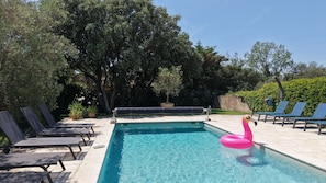 A heated pool