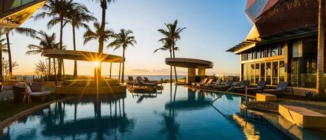 Et oppvarmet basseng