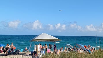 Ligstoelen, strandlakens