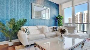 TV - Stylish 2BR Retreat w/ Pool & Tennis Court Access (Sunny Isles Beach)