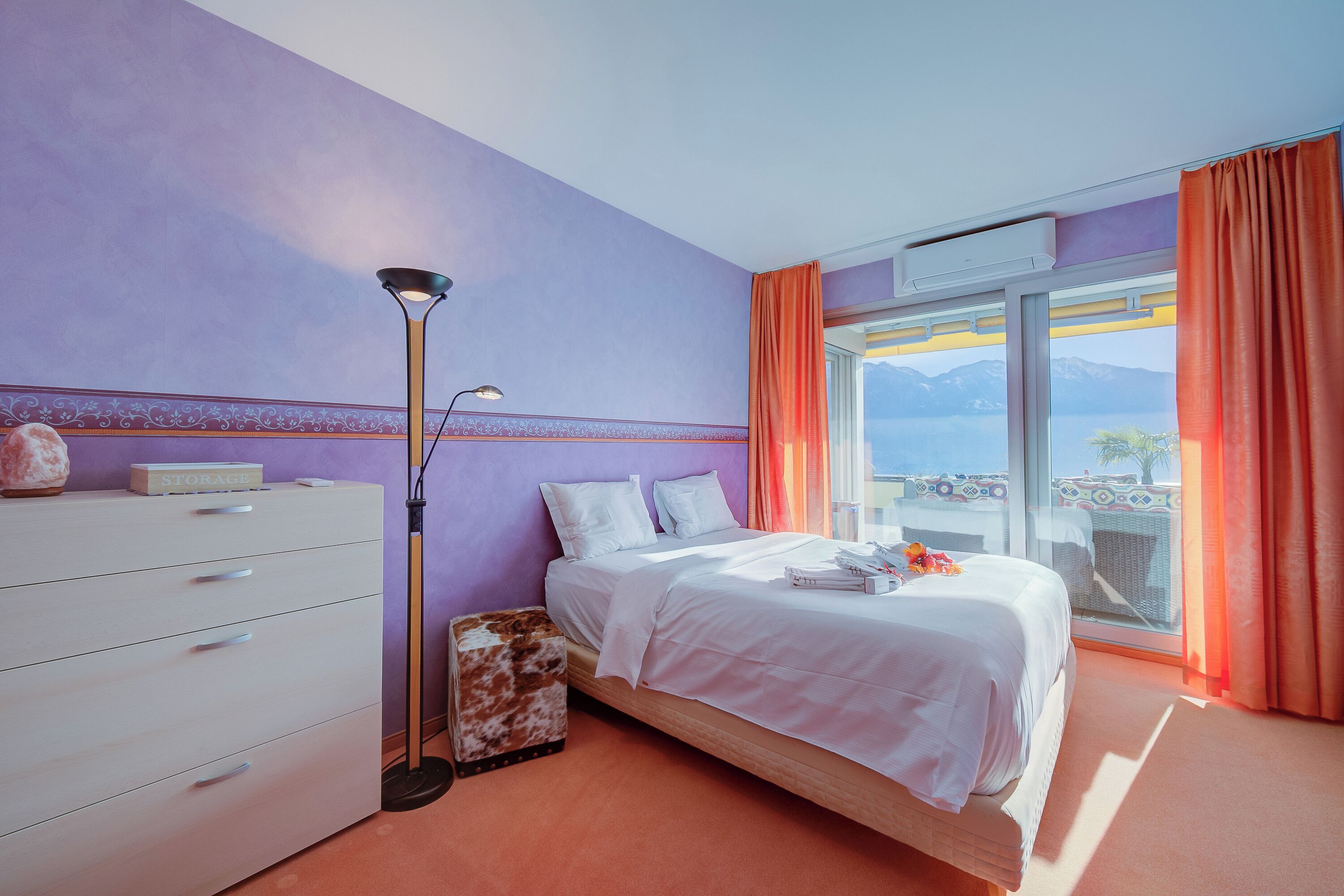 Familienapartment, Mehrere Schlafzimmer, 2 Bäder, Bergseite (Panorama maggiore apartment)