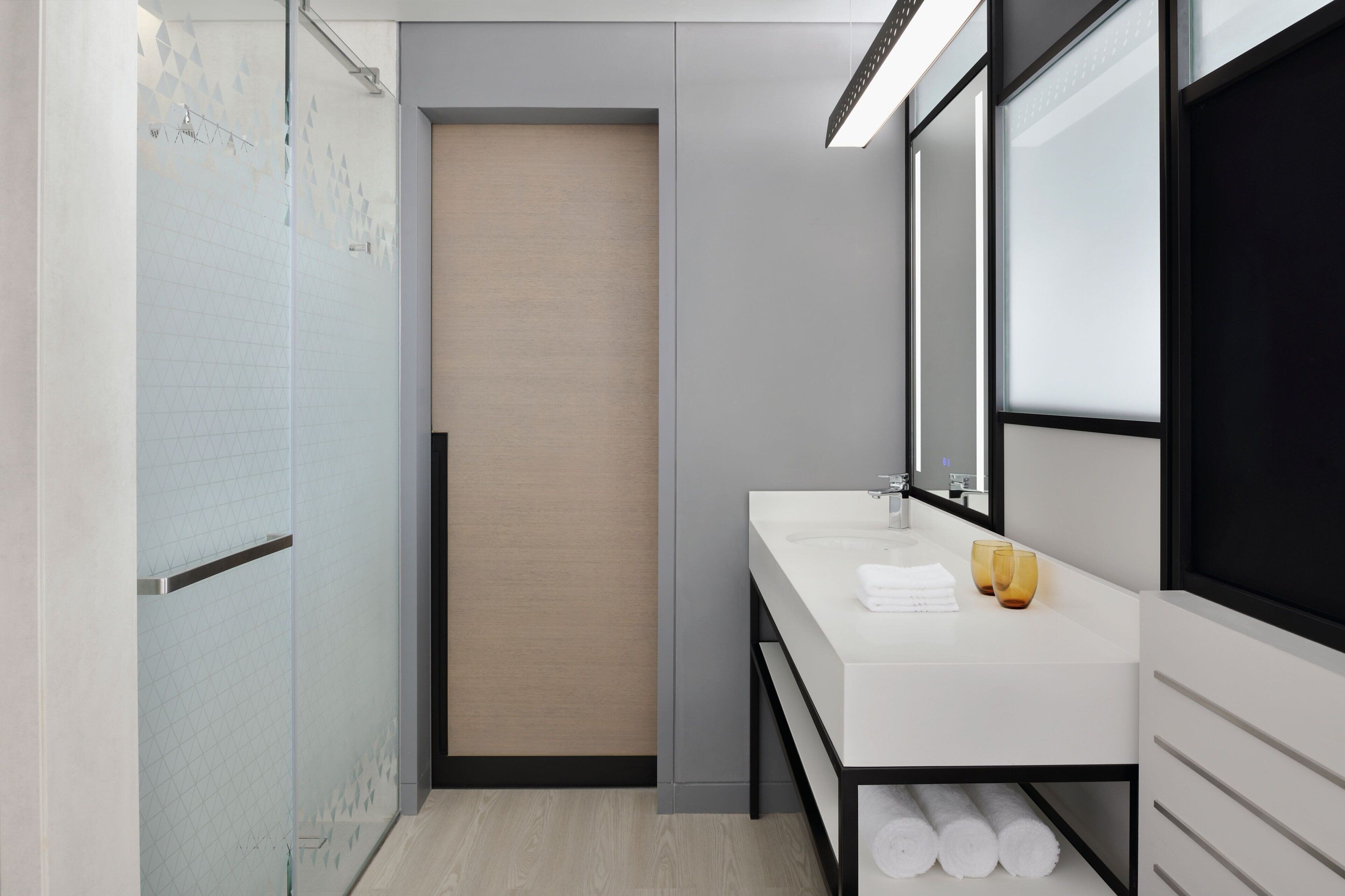 shower, rainfall showerhead, eco-friendly toiletries, hair dryer