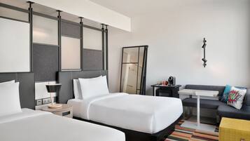 1 bedroom, premium bedding, memory foam beds, in-room safe
