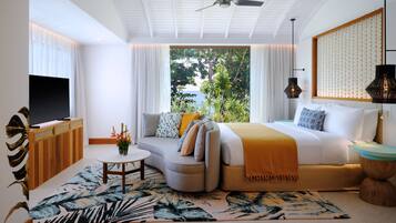 Signature Suite, 1 King Bed, Patio, Sea View | Minibar, in-room safe, individually decorated, individually furnished