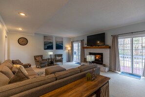 TV, fireplace, video games