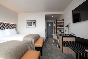 Twin Room, 2 Double Beds | Premium bedding, pillow-top beds, in-room safe, desk