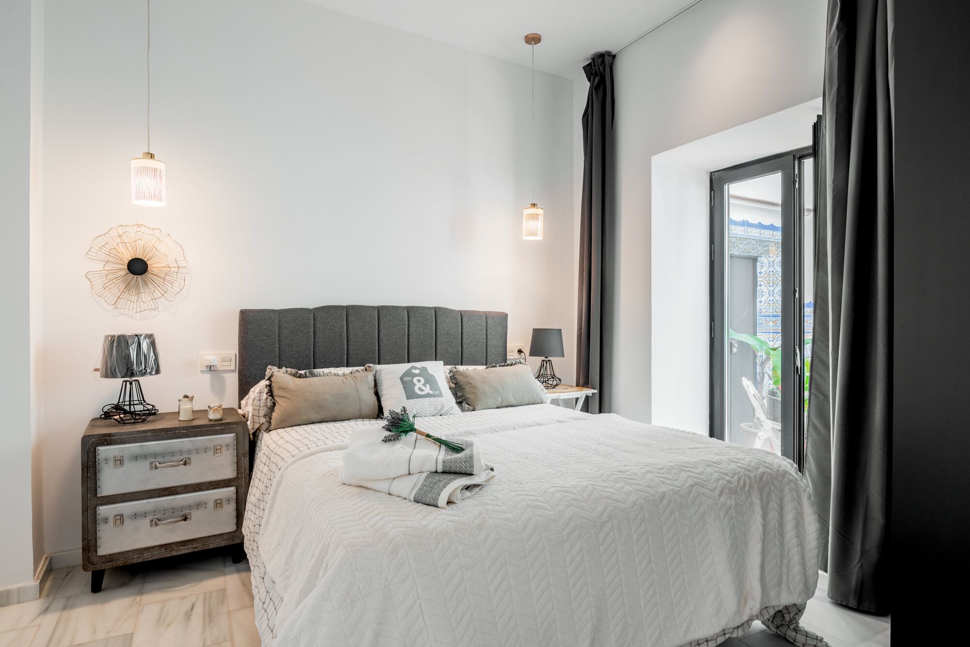 2 bedrooms, blackout curtains, iron/ironing board, free WiFi