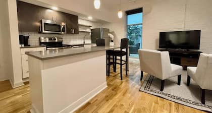 A historic 700 square foot Atrium loft in the heart of the Old Market