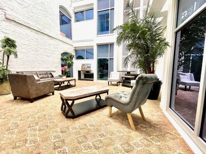 A historic 900 square foot Atrium loft in the heart of the Old Market