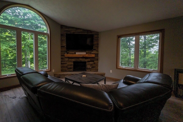 Living room with gas fireplace