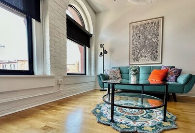 A historic 900 square foot Atrium loft in the heart of the Old Market