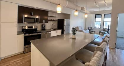 A historic 1,200 square foot loft in the heart of the Old Market