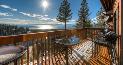 Three-story townhome with stunning Lake Tahoe view, 2 fireplaces & 2 balconies