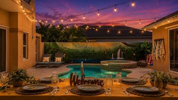 Outdoor pool, a heated pool