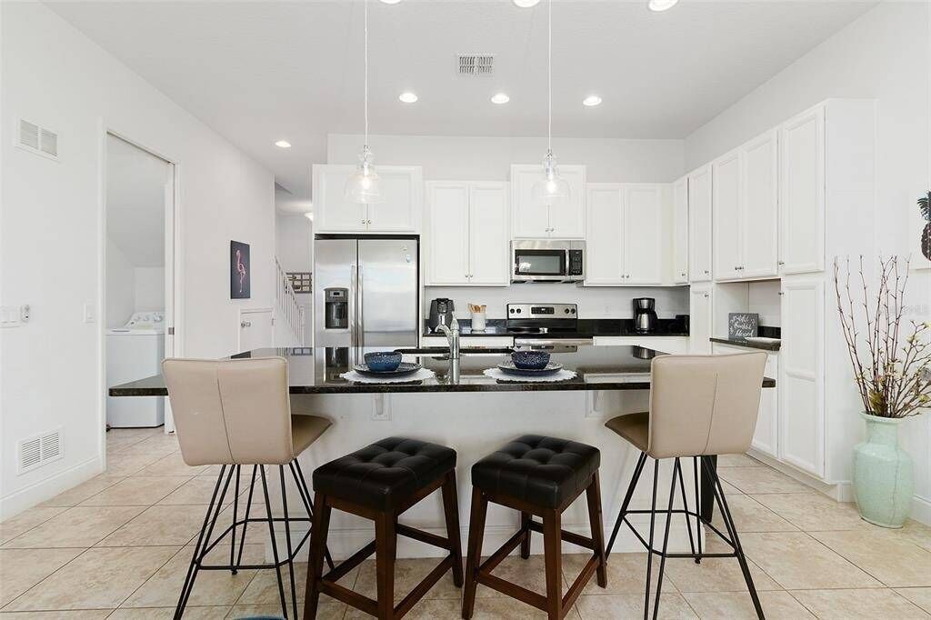 Microwave, dishwasher, high chair