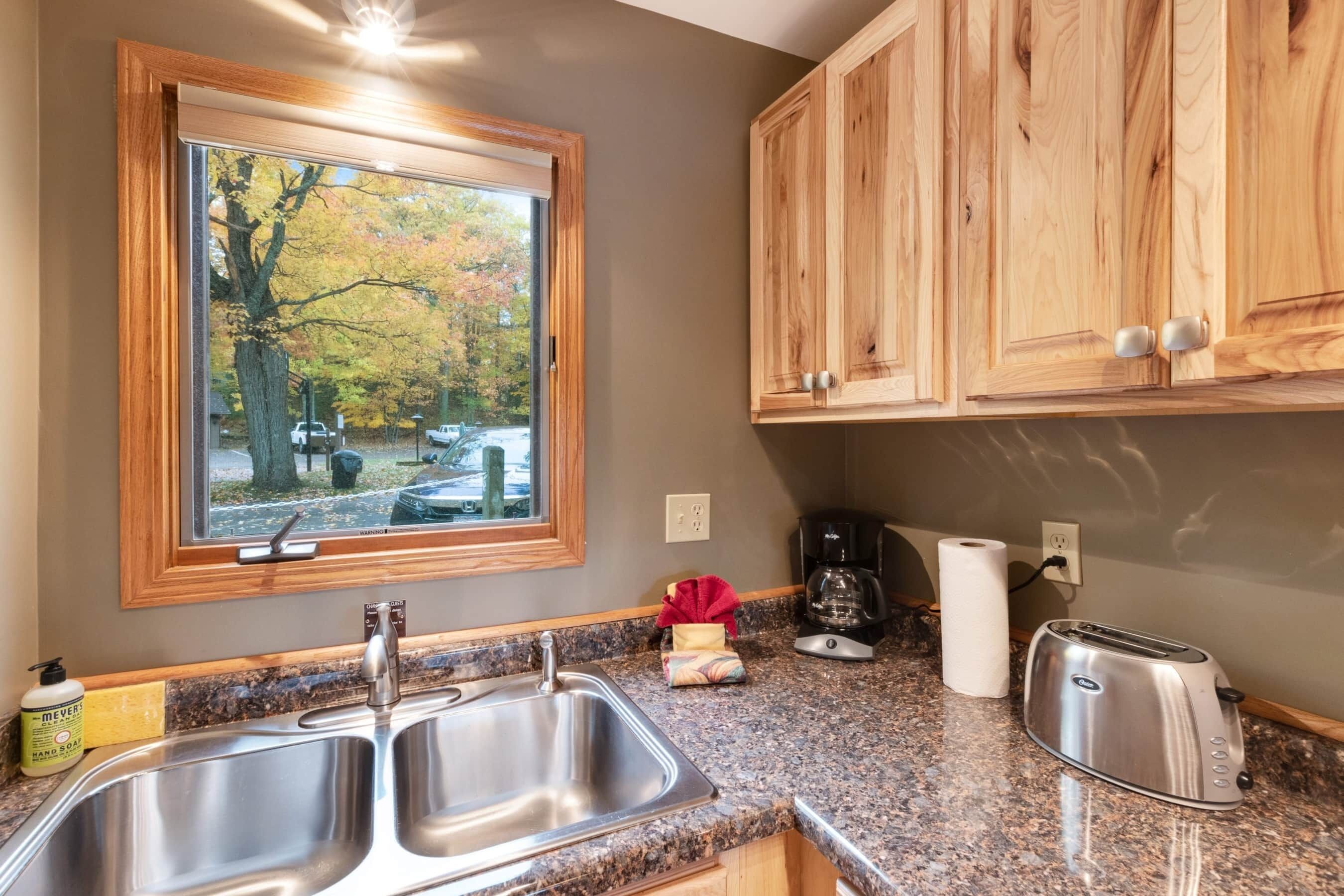 Fridge, microwave, stovetop