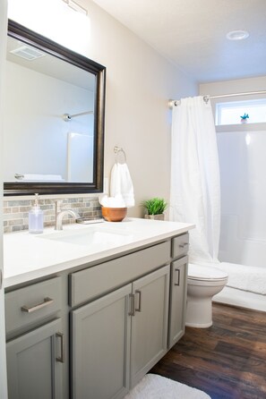 Shower, hair dryer, towels, soap - New family-sized home in the heart of old-town Nampa -- walking distance to NNU! (Nampa)