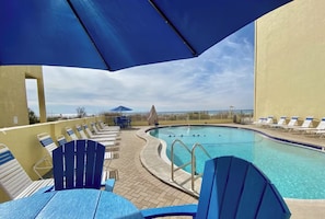 Piscine extérieure, piscine chauffée