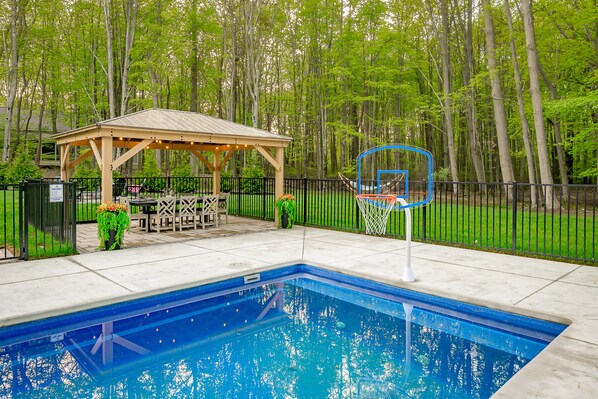 A heated pool