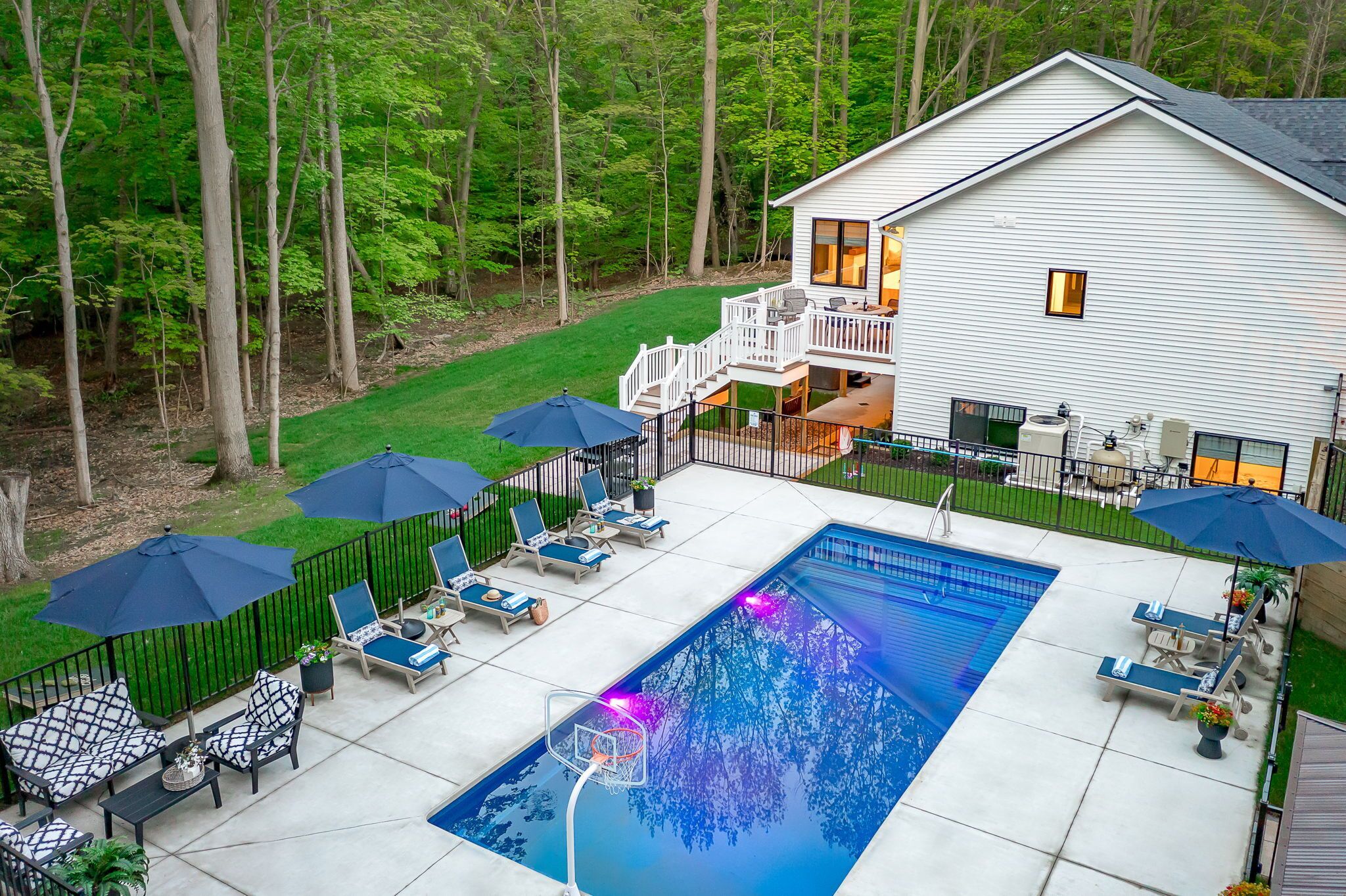A heated pool