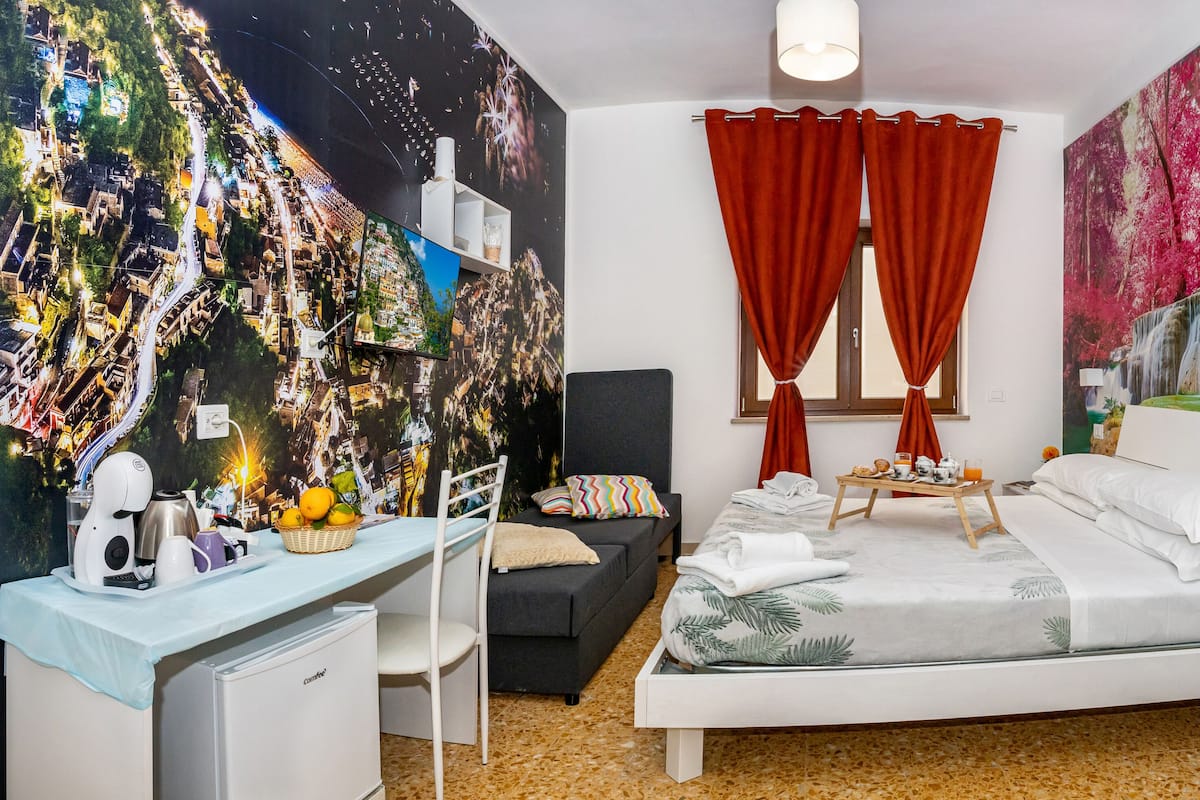 1 habitación y ropa de cama de alta calidad