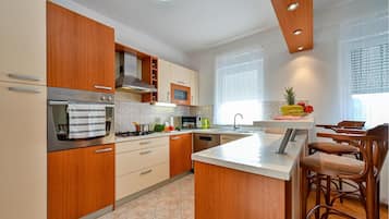 Fridge, oven, stovetop, dishwasher