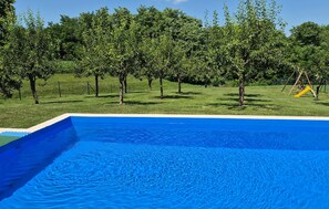 Piscina a l'aire lliure i gandules 