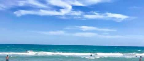 Chaises longues, serviettes de plage