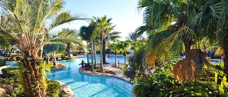 Outdoor pool, a heated pool